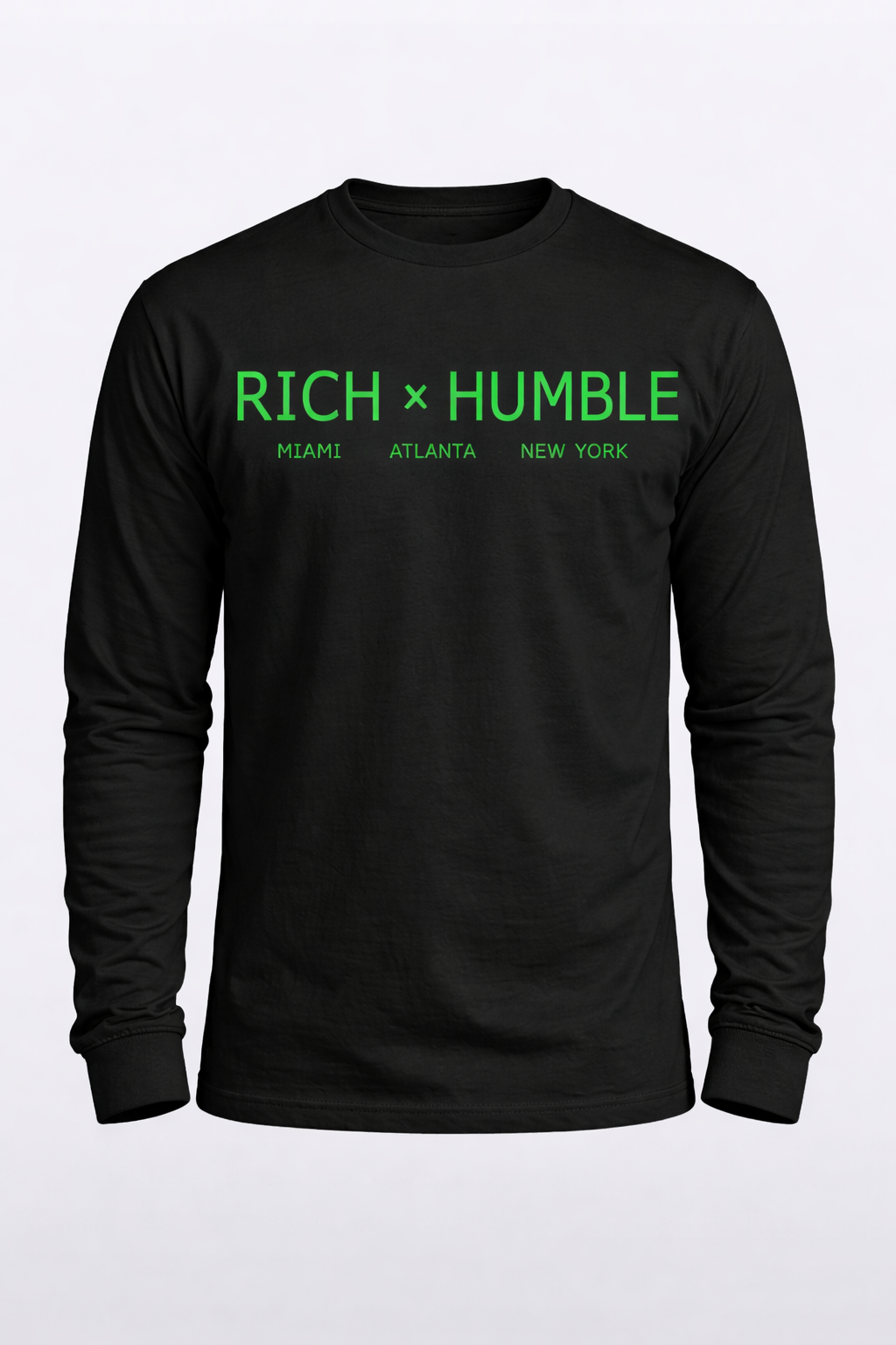 Black Long Sleeve Branded T-shirt