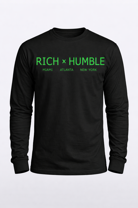 Black Long Sleeve Branded T-shirt